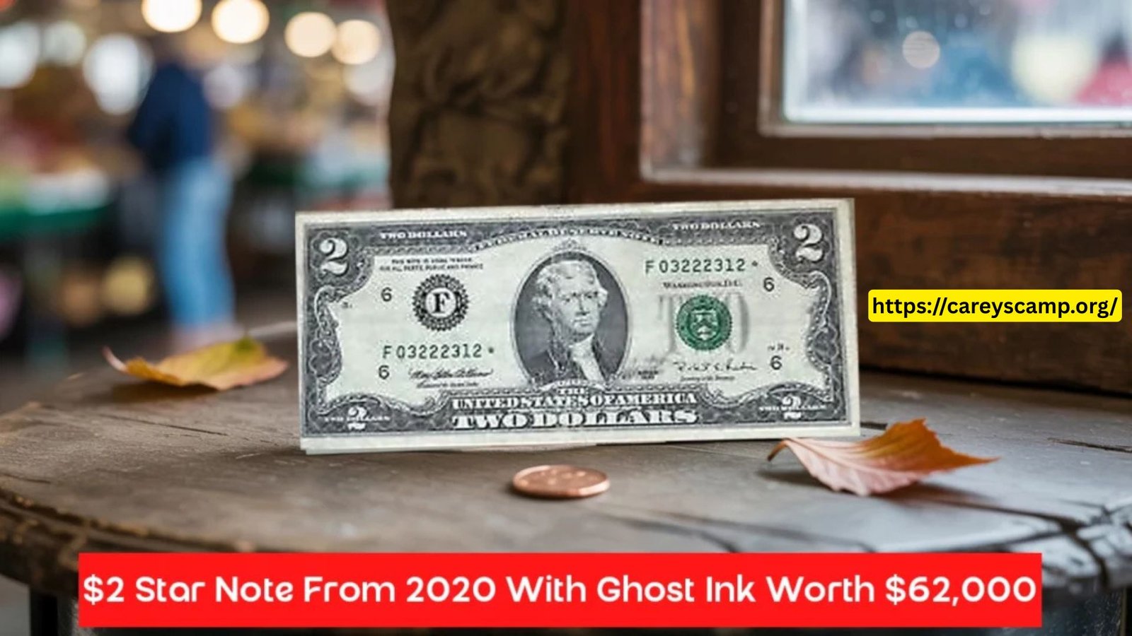 $2 Star Note From 2020 With Ghost Ink